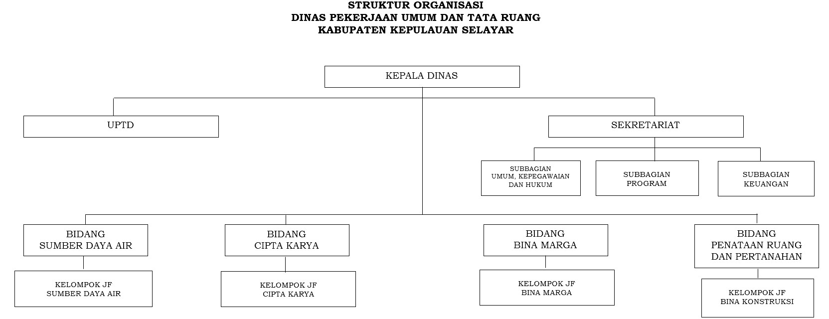 Gambar Struktur Organisasi Dinas PUTR